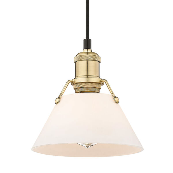 Orwell Brushed Champagne Bronze One-Light Mini Pendant with Opal Glass, image 2